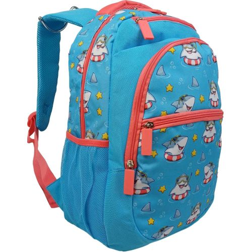 Рюкзак школьный Riciclo Schulrucksack 19 л 41x30x13 см полиэстер голубой (акулы)