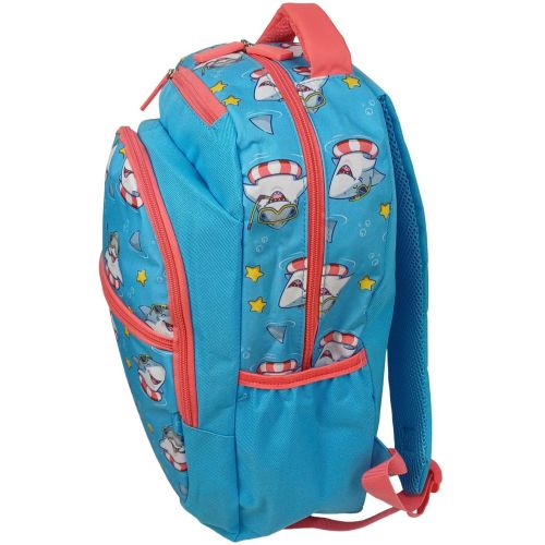 Рюкзак школьный Riciclo Schulrucksack 19 л 41x30x13 см полиэстер голубой (акулы)