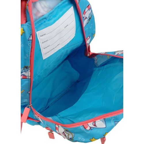 Рюкзак школьный Riciclo Schulrucksack 19 л 41x30x13 см полиэстер голубой (акулы)