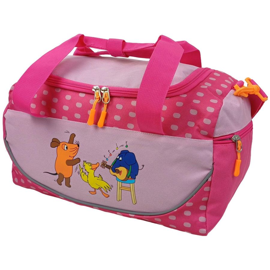 Сумка спортивная детская Hanson Die Maus Sporttasche 18 л 37x22x17 см полиэстер розовая