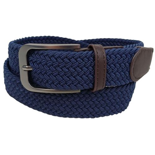 Ремень женский эластичный UP2 Fashion 92x3.5 см искусственная кожа темно-синий