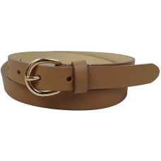 Ремень женский кожаный Bellantare 105x2 см натуральная кожа светло-коричневый
