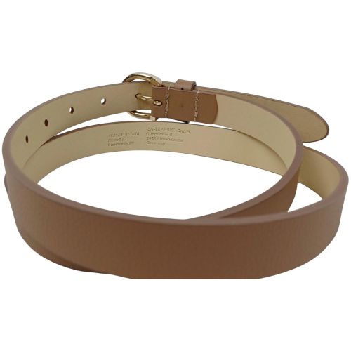 Ремень женский кожаный Bellantare 105x2 см натуральная кожа светло-коричневый