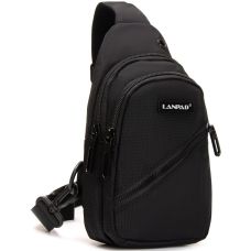 Сумка-слинг мужская Lanpad 82085 24x13x7 см нейлон черный