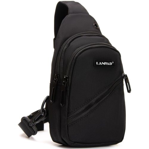 Сумка-слинг мужская Lanpad 82085 24x13x7 см нейлон черный