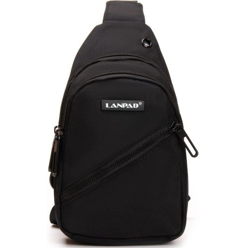 Сумка-слинг мужская Lanpad 82085 24x13x7 см нейлон черный