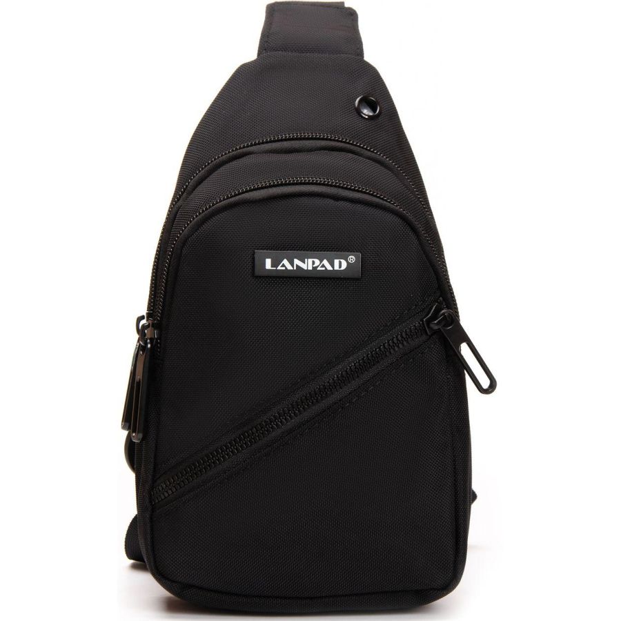 Сумка-слинг мужская Lanpad 82085 24x13x7 см нейлон черный