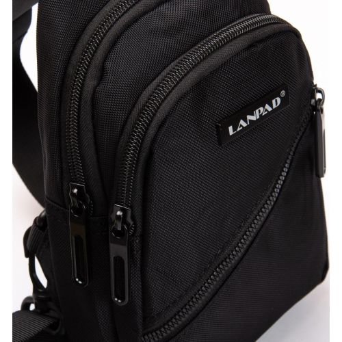 Сумка-слинг мужская Lanpad 82085 24x13x7 см нейлон черный