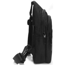 Сумка-слинг мужская Lanpad LAN83029 29x18x10 см нейлон черный