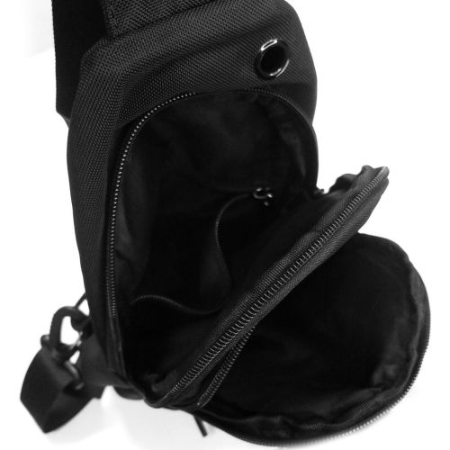 Сумка-слинг мужская Lanpad LAN83029 29x18x10 см нейлон черный