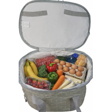 Сумка-холодильник Термосумка легкая Live in style Объем 33 л, размер 47x27.5x30 см, полиэстер, серая