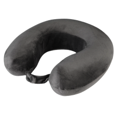 Подушка дорожная для шеи Livarno Home пена с эффектом памяти диаметр 28 см съемный чехол темно-серый