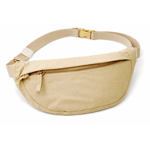Сумка поясная большая Live in style бежевая 37.5x15x6 см бананка набедренная