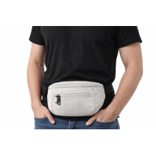 Поясная сумка, бананка, набедренная сумка Антивор Live in style светло-серая