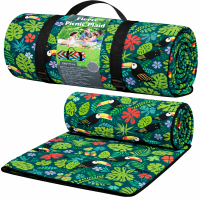 Плед складной утепленный для пикника Bolan Home&Design Toucan 130x170 см пляжный коврик флис