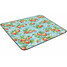 Плед складной утепленный для пикника Bolan Home&Design Strawberry 130x170 см пляжный коврик флис