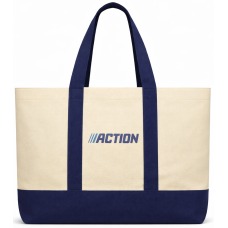 Сумка пляжная эко из хлопка Action бежевая 51x35x16 см коттон 100% для покупок
