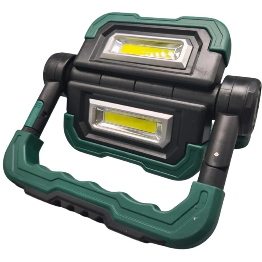 Прожектор аккумуляторный Parkside 2x5 Вт, складной, функция Powerbank, 2 COB светодиода, магнит, подставка, литий-ионный аккумулятор 5 Ач