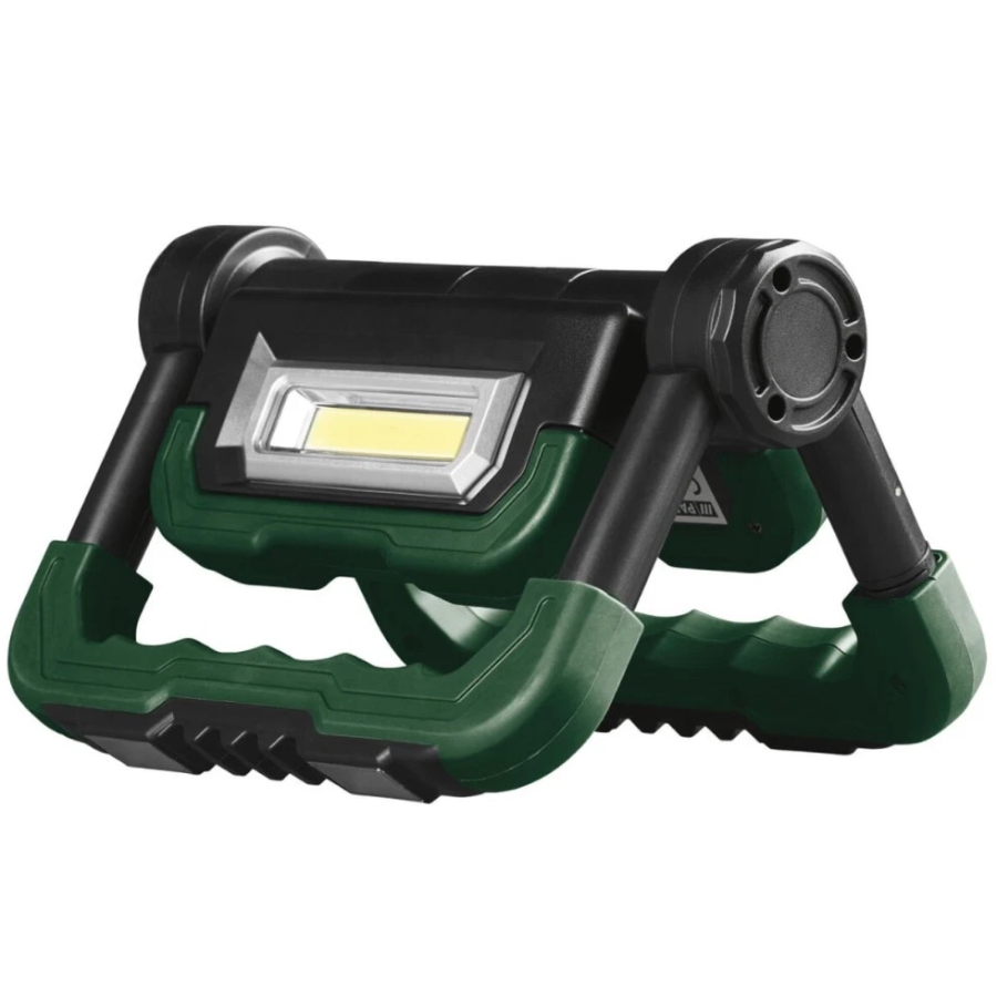 Прожектор аккумуляторный Parkside 2x5 Вт, складной, функция Powerbank, 2 COB светодиода, магнит, подставка, литий-ионный аккумулятор 5 Ач