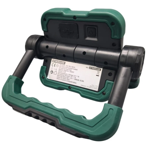 Прожектор аккумуляторный Parkside 2x5 Вт, складной, функция Powerbank, 2 COB светодиода, магнит, подставка, литий-ионный аккумулятор 5 Ач