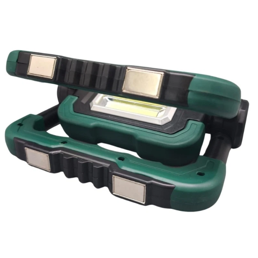 Прожектор аккумуляторный Parkside 2x5 Вт, складной, функция Powerbank, 2 COB светодиода, магнит, подставка, литий-ионный аккумулятор 5 Ач