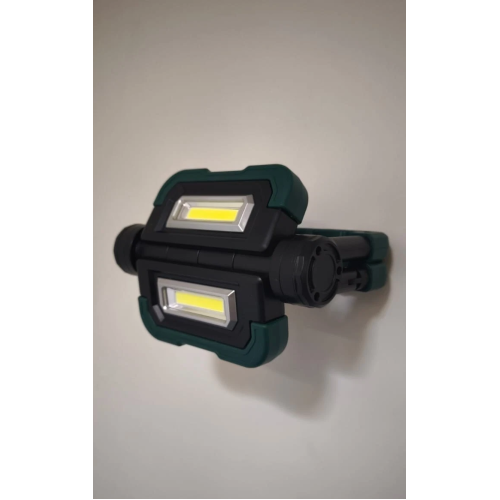 Прожектор аккумуляторный Parkside 2x5 Вт, складной, функция Powerbank, 2 COB светодиода, магнит, подставка, литий-ионный аккумулятор 5 Ач