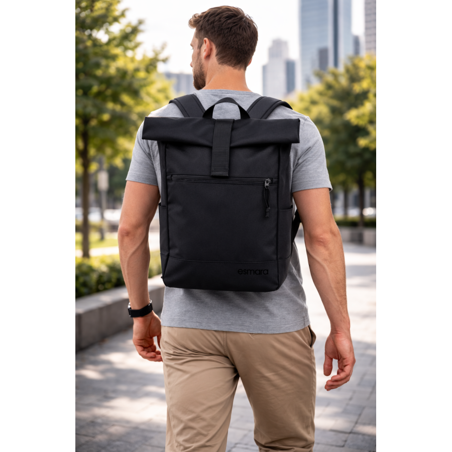 Молодежный рюкзак 16-21L Roll-top Esmara черный