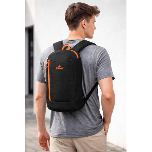 Рюкзак городской Crivit Mini 10 л черный с оранжевым