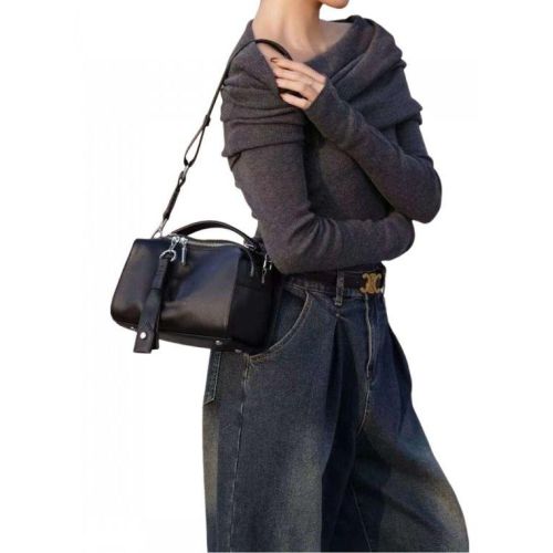 Сумка женская UnaBorsetta Натуральная кожа Черный