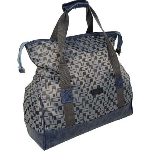 Сумка дорожная саквояж Wallaby 25 л 48х30х20 см Серый с синим