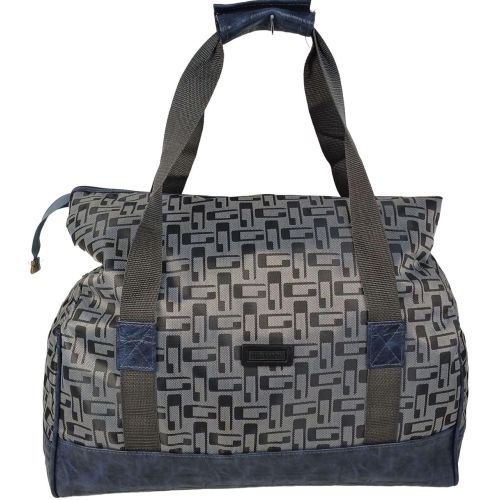 Сумка дорожная саквояж Wallaby 25 л 48х30х20 см Серый с синим