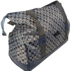 Сумка дорожная саквояж Wallaby 25 л 48х30х20 см Серый с синим