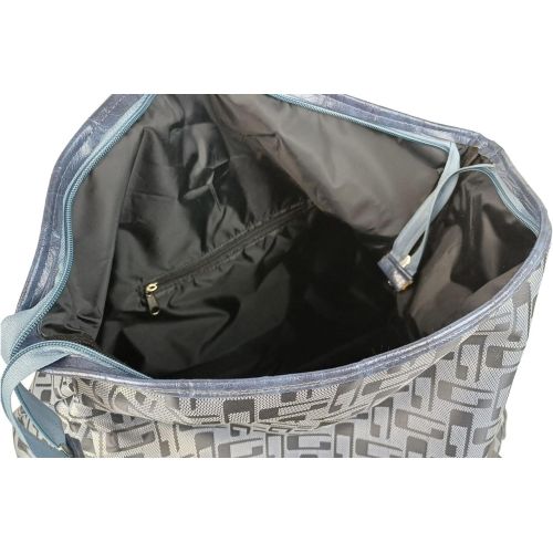 Сумка дорожная саквояж Wallaby 25 л 48х30х20 см Серый с синим