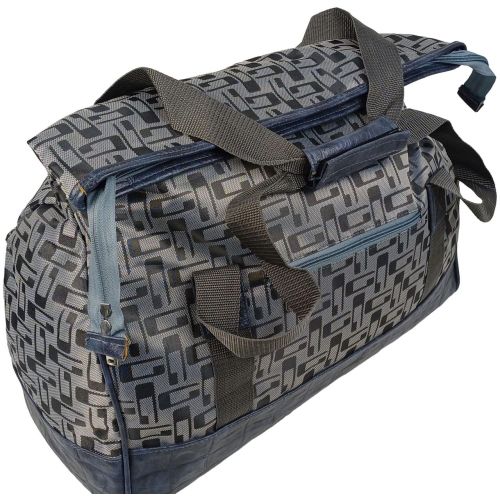 Сумка дорожная саквояж Wallaby 25 л 48х30х20 см Серый с синим