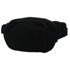 Вельветовая поясная сумка, бананка, набедренная сумка LS черная
