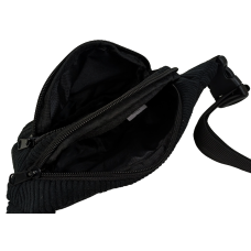 Вельветовая поясная сумка, бананка, набедренная сумка LS черная