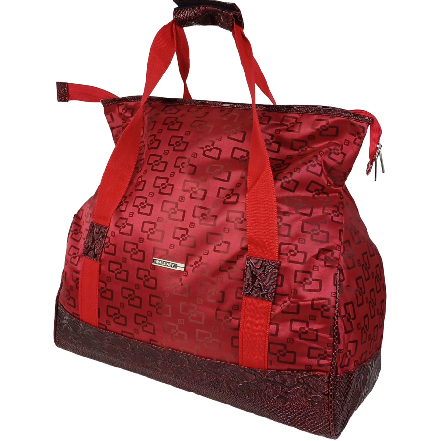 Дорожная сумка, саквояж 25L Wallaby красный квадраты