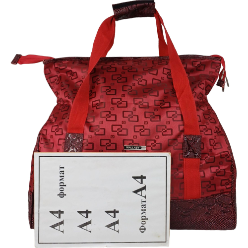 Дорожная сумка, саквояж 25L Wallaby красный квадраты
