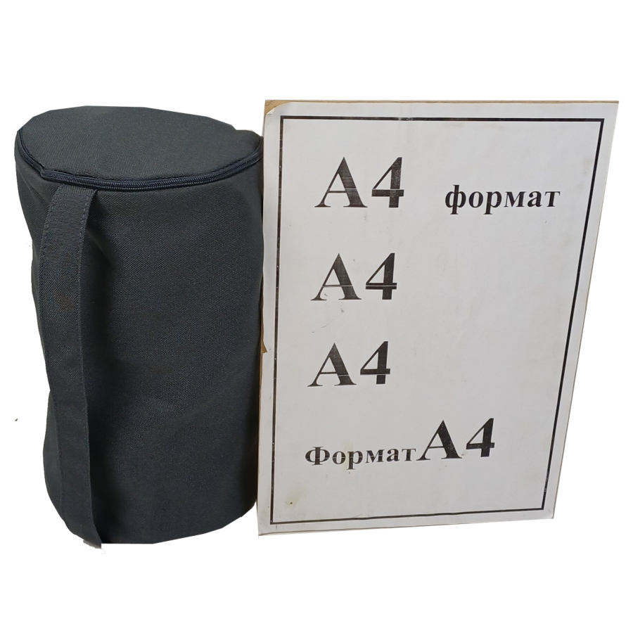 Косметичка Novitesse тканевая цилиндрическая 25х15 см Серая