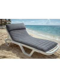 Мат для шезлонга Bolan Home с подушкой 180х60 см Серый