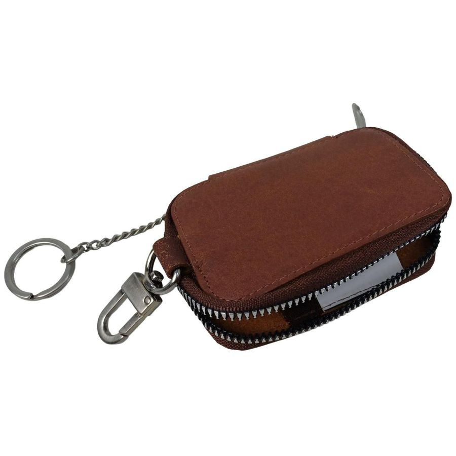 Ключница Luxury Key Case натуральная кожа Коричневая