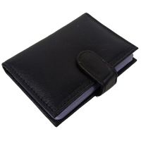 Картхолдер Dugros RFID защита натуральная кожа кнопка Черный
