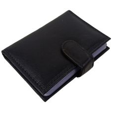Картхолдер Dugros RFID защита натуральная кожа кнопка Черный