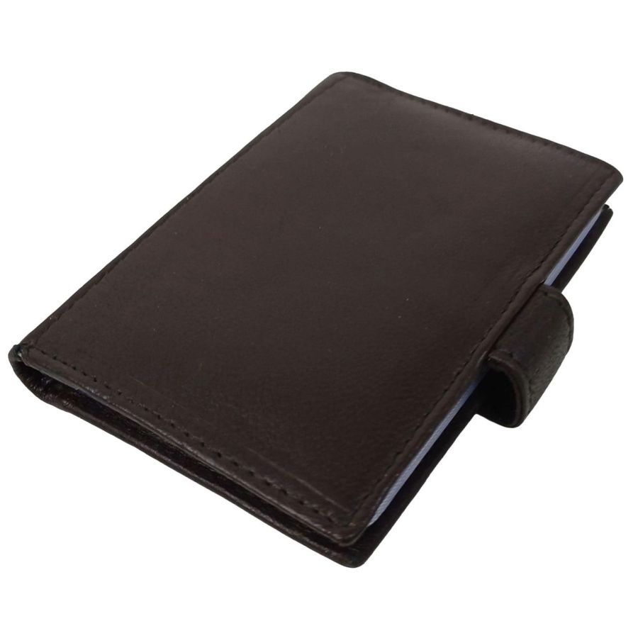 Картхолдер Dugros RFID защита натуральная кожа кнопка Коричневый