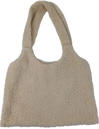 Сумка Arovo Женская Плюшевая Teddy Shopper Полиэстер Бежевая