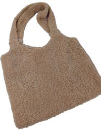 Сумка Arovo Женская Плюшевая Teddy Shopper Полиэстер Коричневая