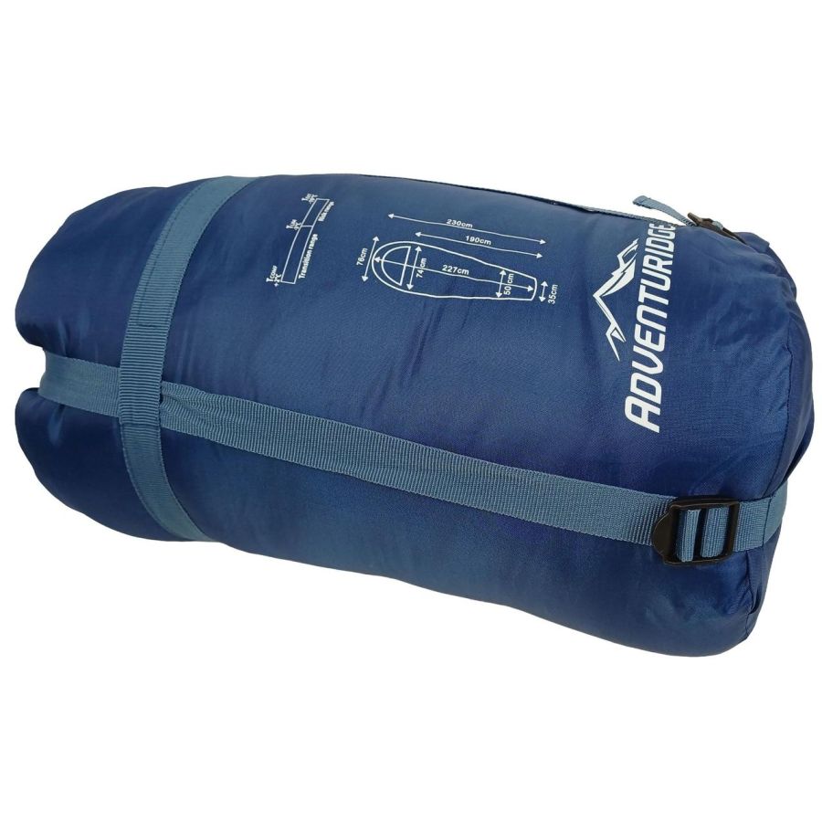 Спальный мешок-мумия Adventuridge +2°C 230 см Синий