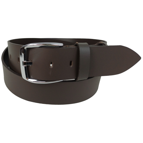 Ремень Skipper мужской широкий натуральная кожа Темно-коричневый