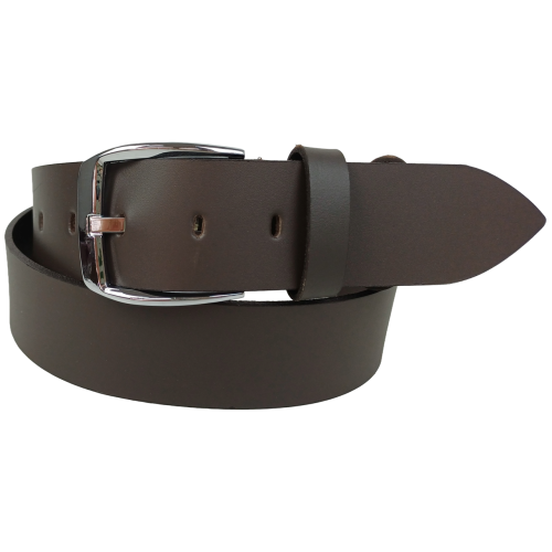 Ремень Skipper мужской широкий натуральная кожа Темно-коричневый