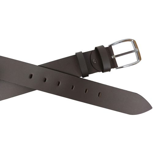 Ремень Skipper мужской широкий натуральная кожа Темно-коричневый